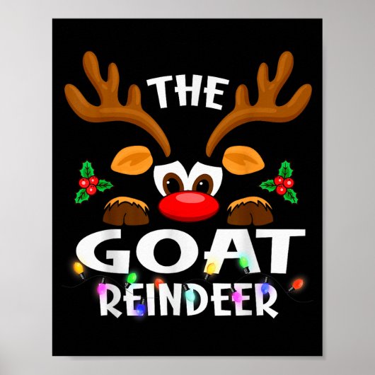 The Goat Reindeer Christmas Men Women Poster (Vorne)