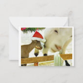 The goats of Christmas past Card Mitteilungskarte (Vorderseite)