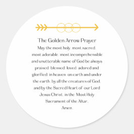 The Golden Arrow Prayer Round Sticker