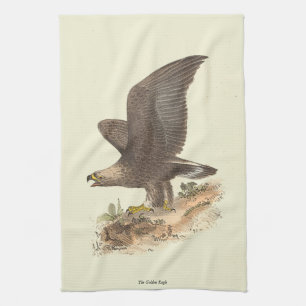 The Golden Eagle (Aquila chrysaetos) NY Bird Image Geschirrtuch