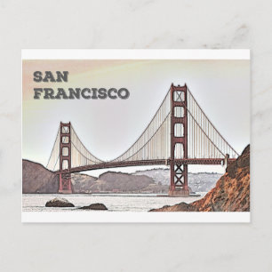 The Golden Gate Bridge - San Francisco, CA Postkarte