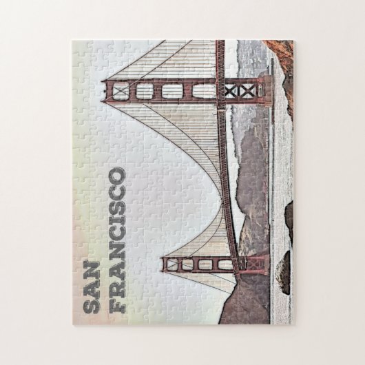 The Golden Gate Bridge - San Francisco California Puzzle (Vertikal)