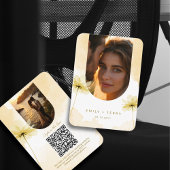The Golden Hour Grace 2 Foto QR Code Wedding RSVP Begleitkarte