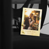 The Golden Hour Grace Foto & Floral Wedding Dankeskarte