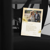 The Golden Hour Grace Foto & Floral Wedding Dankeskarte