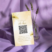 The Golden Hour Grace Foto QR Code Wedding RSVP Begleitkarte