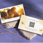 The Golden Hour Grace Foto QR Code Wedding RSVP Begleitkarte