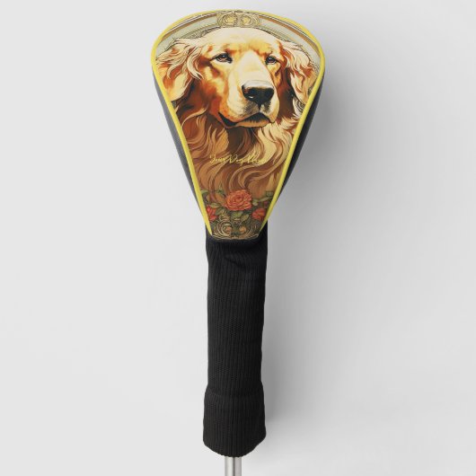 The Golden Retriever Dog 001 - Natalia Mucha Golf Headcover (Vorderseite)