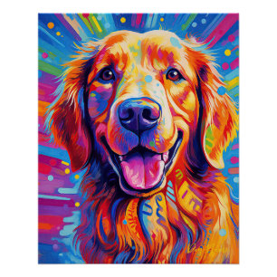 The Golden Retriever Dog 001 - Zetton Ziana Poster