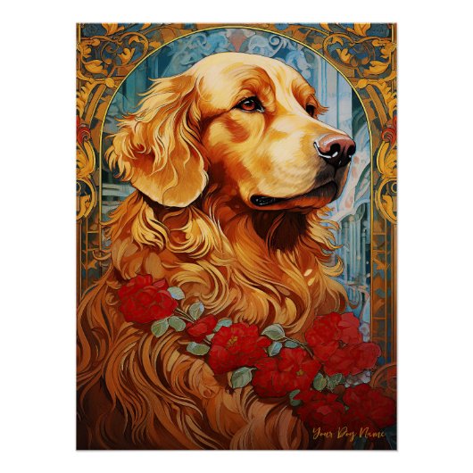 The Golden Retriever Dog 002 - Natalia Mucha Poster (Vorderseite)