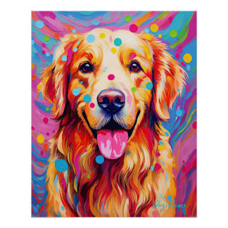 The Golden Retriever Dog 002 - Zetton Ziana Poster