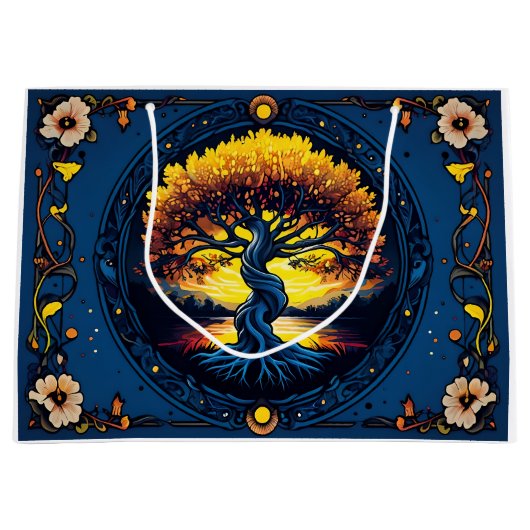 The Golden Tree Of Balance Große Geschenktüte (Vorderseite)