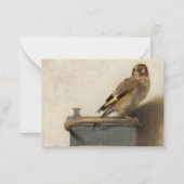 The Goldfinch, 1654 von Carel Fabritius Mitteilungskarte (Vorderseite)