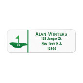 The Golfer Return Address Label (Vorne)
