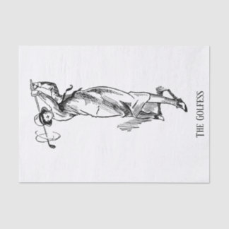 "The Golfess" Vintage Lady Golfer Seidenpapier