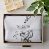 "The Golfess" Vintage Lady Golfer Seidenpapier (Geschenk)