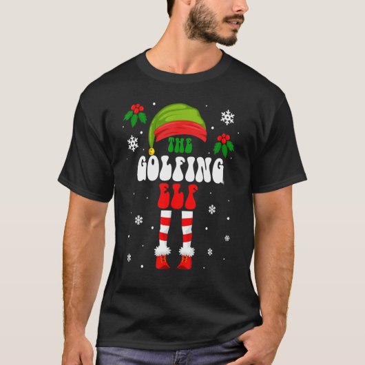The Golfing Elf Weihnachtsfamilie Matching Xmas Gr T-Shirt (Vorderseite)