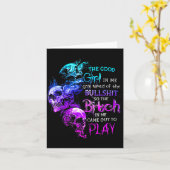 The Good Girl In Me Got Tired Of The Bull Skull Ro Karte (Gelbe Blume)