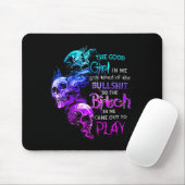 The Good Girl In Me Got Tired Of The Bull Skull Ro Mousepad (Mit Mouse)