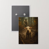 The Good Shepherd and the Lost Lamb – Jesus & Lamb Button (Vorderseite/Rückseite)