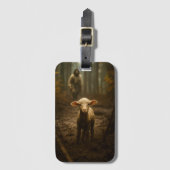 The Good Shepherd and the Lost Lamb – Jesus & Lamb Gepäckanhänger (Vorderseite Vertikal)