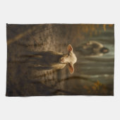 The Good Shepherd and the Lost Lamb – Jesus & Lamb Geschirrtuch (Horizontal)