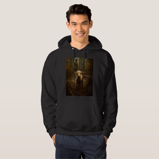 The Good Shepherd and the Lost Lamb – Jesus & Lamb Hoodie (Vorne ganz)