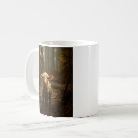 The Good Shepherd and the Lost Lamb – Jesus & Lamb Kaffeetasse (Vorderseite Links)