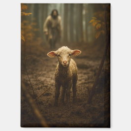 The Good Shepherd and the Lost Lamb – Jesus & Lamb Magnet
