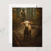 The Good Shepherd and the Lost Lamb – Jesus & Lamb Postkarte (Vorne/Hinten)
