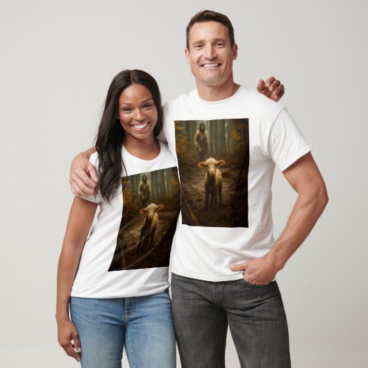 The Good Shepherd and the Lost Lamb – Jesus & Lamb T-Shirt (Unisex)