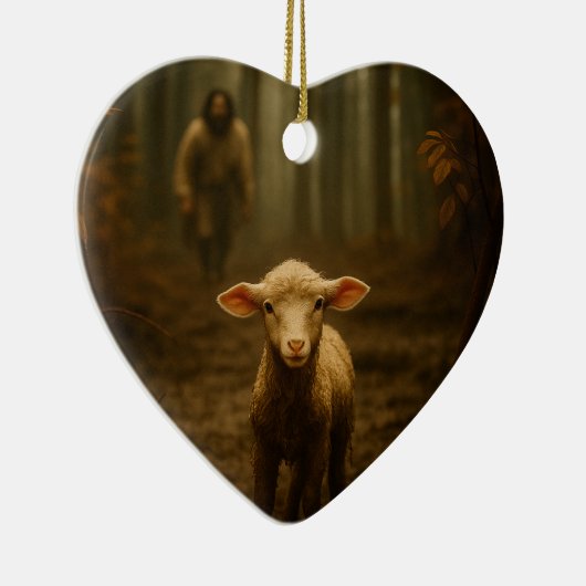 The Good Shepherd and the Lost Lamb Keramik Ornament (Rechts)