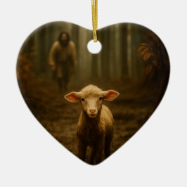 The Good Shepherd and the Lost Lamb Keramik Ornament