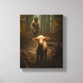 The Good Shepherd and the Lost Lamb Leinwanddruck (Vorderseite)