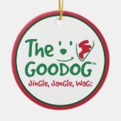 The Goodog™ Personalized Pet Photo Christmas Keramik Ornament (Vorne)