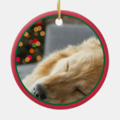 The Goodog™ Personalized Pet Photo Christmas Keramik Ornament (Hinten)