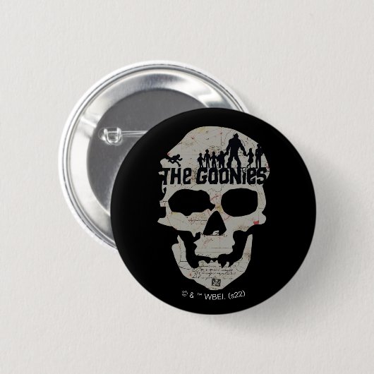 The Goonies Skull Silhouette Graphic Button (Vorne & Hinten)