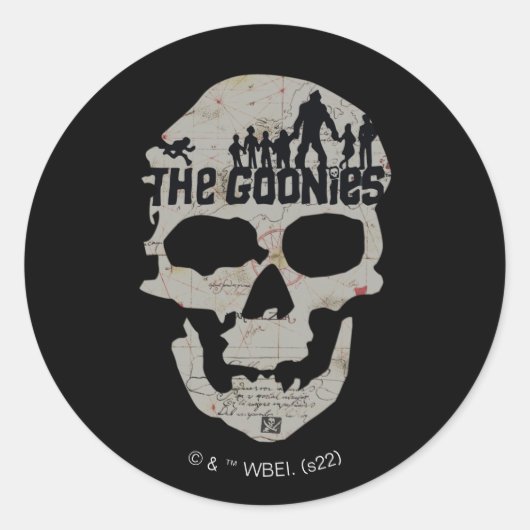The Goonies Skull Silhouette Graphic Runder Aufkleber (Vorderseite)