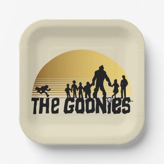 The Goonies Sunset Silhouette Graphic Pappteller (Vorderseite)