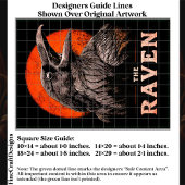 The Gothic Raven & Moon Illustration ET3 Decoupage Seidenpapier