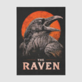 The Gothic Raven & Moon Illustration ET3 Decoupage Seidenpapier (Vorderseite)