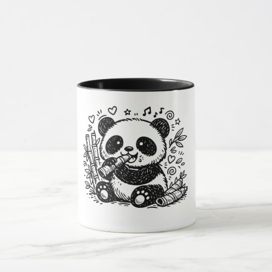 The Gourmet Panda: A Whimsical Bamboo Feast Tasse (Zentrum)