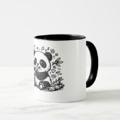 The Gourmet Panda: A Whimsical Bamboo Feast Tasse (VorderseiteRechts)