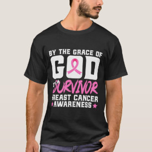 The Grace God I'm a Survivor Breast Cancer Awarene T-Shirt
