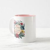 "The Grace of Space" Pink und White Coffee Tasse (Vorderseite Links)