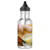 The graceful curves of nigiri - sushi art on wood edelstahlflasche (Rechts)