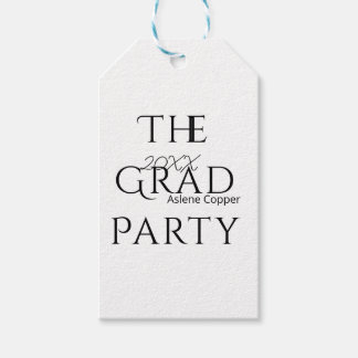 The grad party name 20XX bold letter graduatsimple Geschenkanhänger