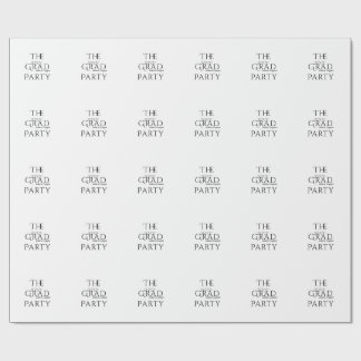 The grad party name 20XX bold letter graduatsimple Geschenkpapier