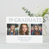 The Graduate in Pastel Green Announcement Ankündigung (Stehend Vorderseite)