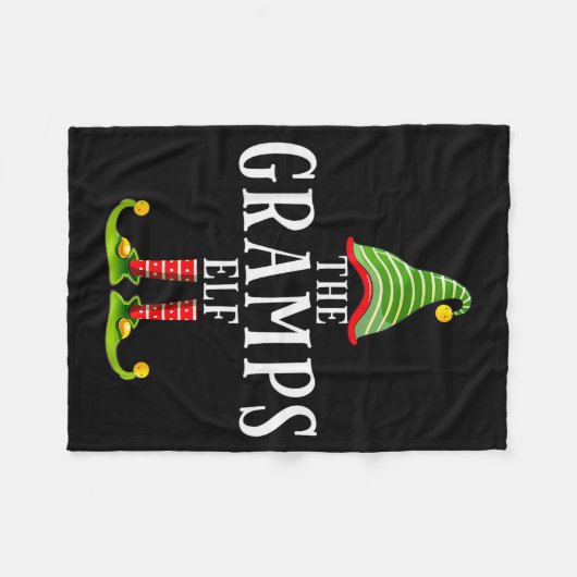 The Gramps Elf Funny Matching Pajama Xmas Fleecedecke (Vorderseite (Horizontal))